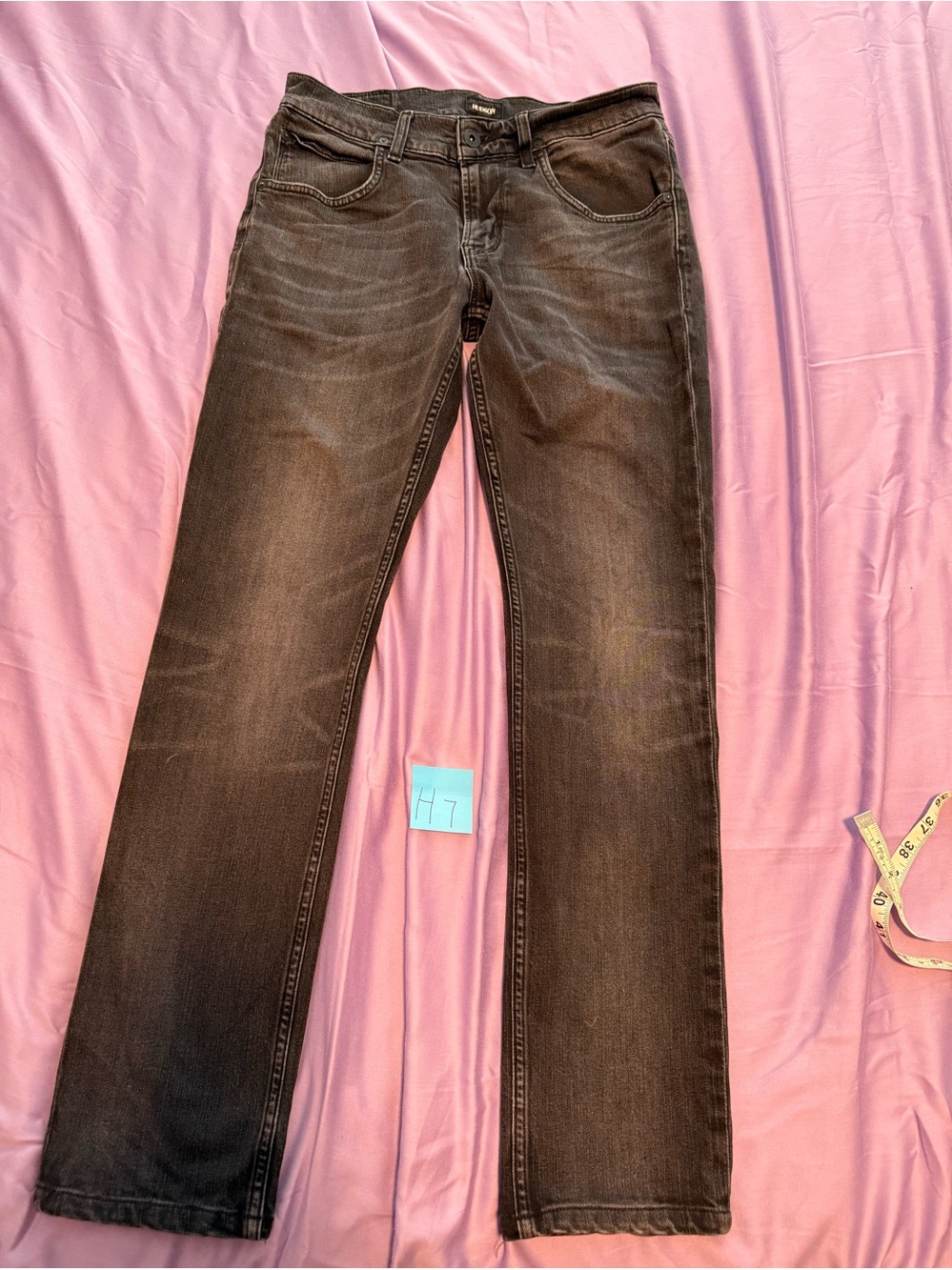 Hudson Men's Black Straight-Leg Jeans